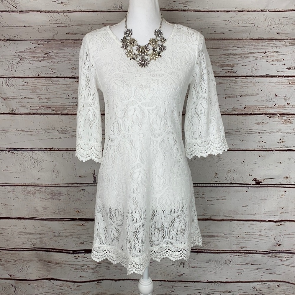Sheer Lace Boho-Chic Wedding Dress 8